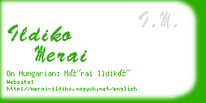 ildiko merai business card